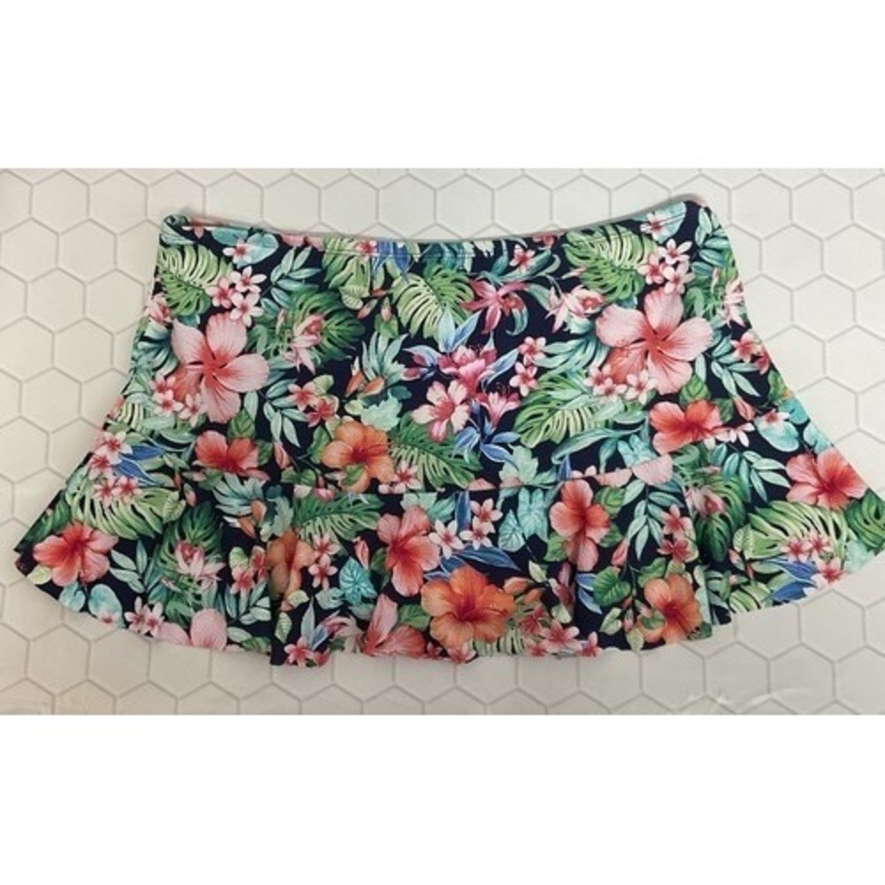 NWT Tommy Bahama Island Cays Flora Swim Skirt w.‎ Bikini Bottoms Women SP China